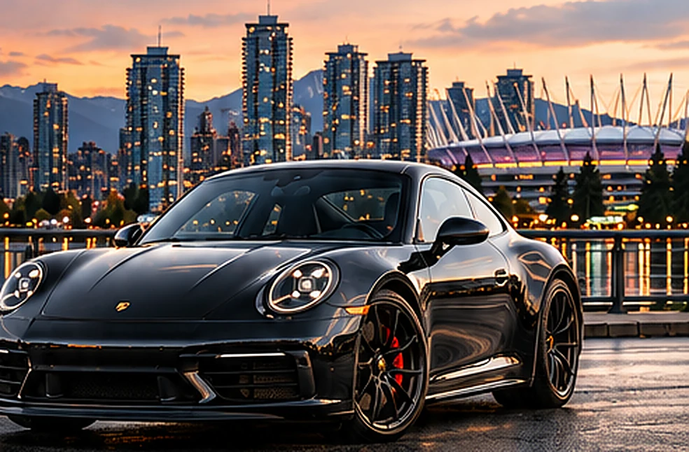 Black performance sports car
